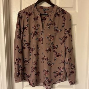 Hilary Radley Floral Long Sleeve Blouse